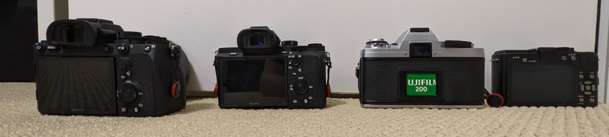 Camera Height Comparison: Sony a7rIV vs Sony a7ii vs Minolta X-370 vs Panasonic GX1