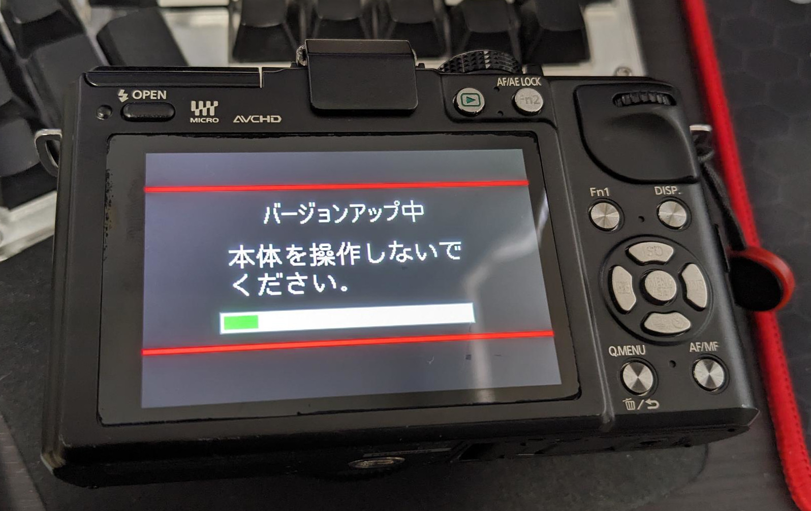 The Panasonic GX1 actively upgrading firmware